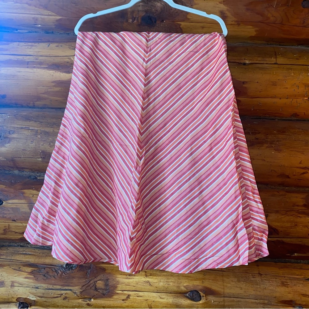 High Waisted Striped Skirt